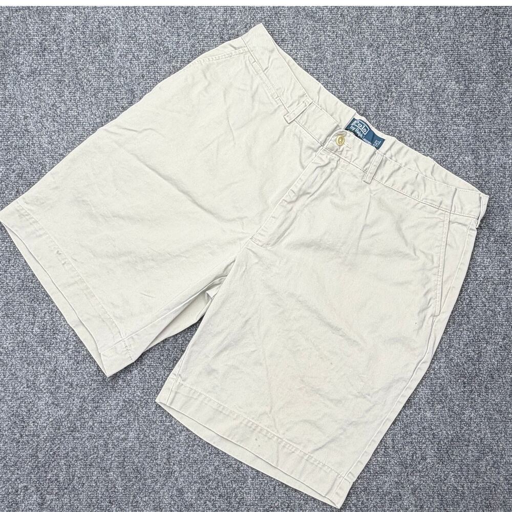 Polo Ralph Lauren Prospect Shorts Mens 36 Khaki Cotton Chino Classic Fit